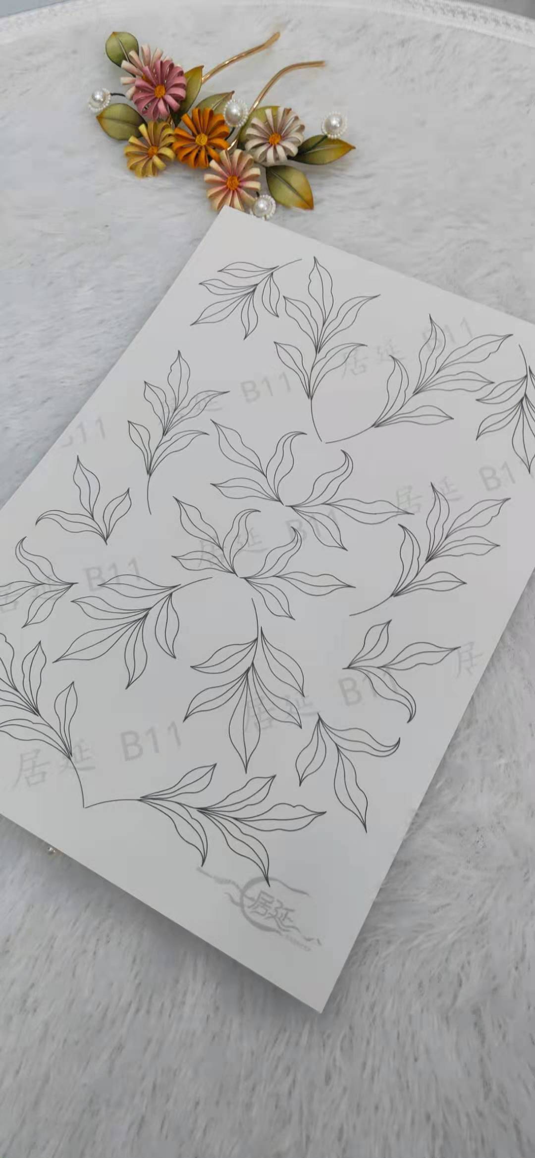 JY DIY Chanhua Paper Template for Traditional Hair Accessories - B Series