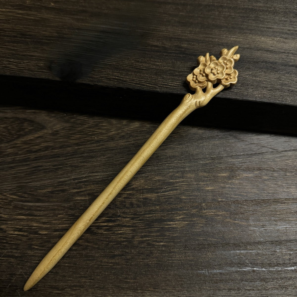 Natural Peach Wood Hair Stick Set - Assorted Floral and Nature Designs Hairpins #桃木发簪合集
