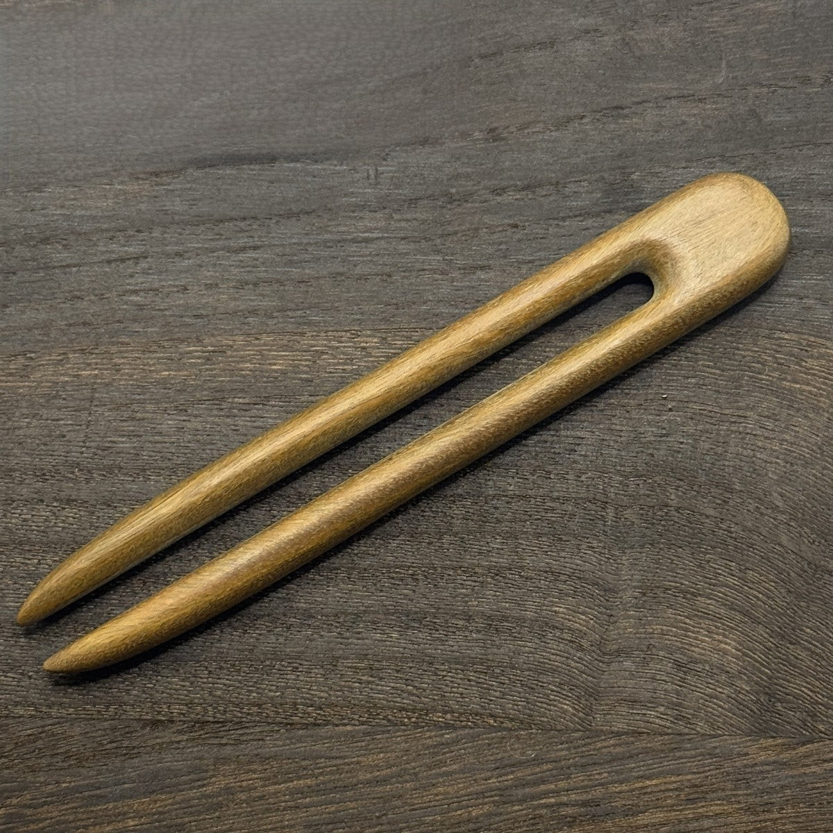 Natural Green Sandalwood U-Shaped Hair Sticks Set - 13-15cm Length #绿檀u钗合集