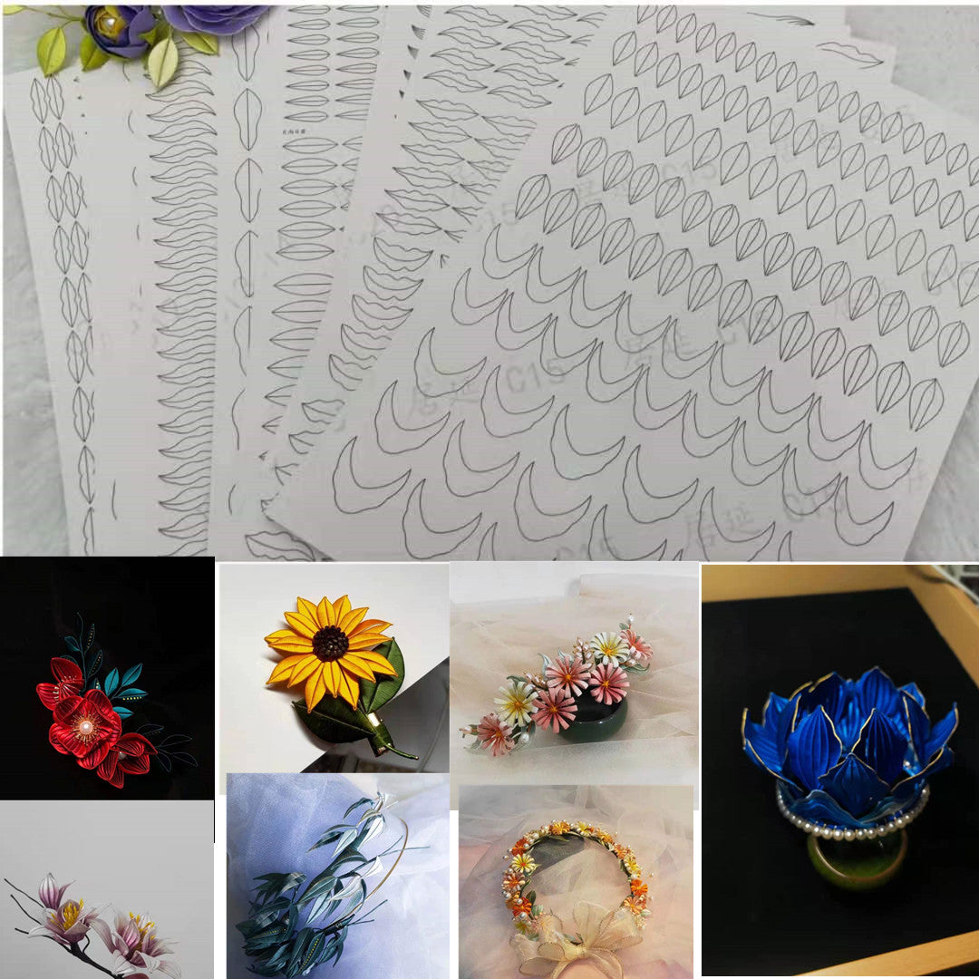 JY DIY Chanhua Paper Template for Traditional Hair Accessories - C Series