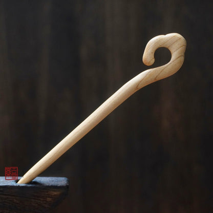 Natural Peach Wood Hair Stick Set - Assorted Abstract Designs 15cm Hairpins #15cm桃木发簪