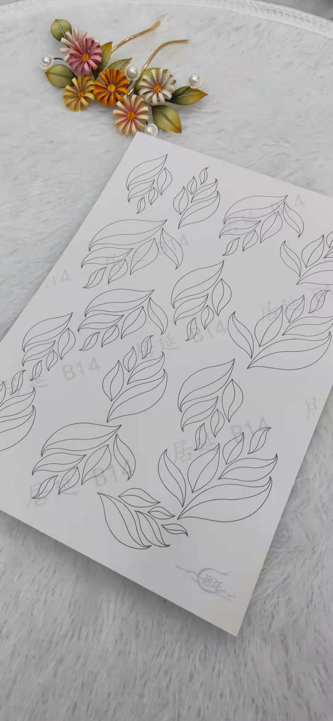 JY DIY Chanhua Paper Template for Traditional Hair Accessories - B Series