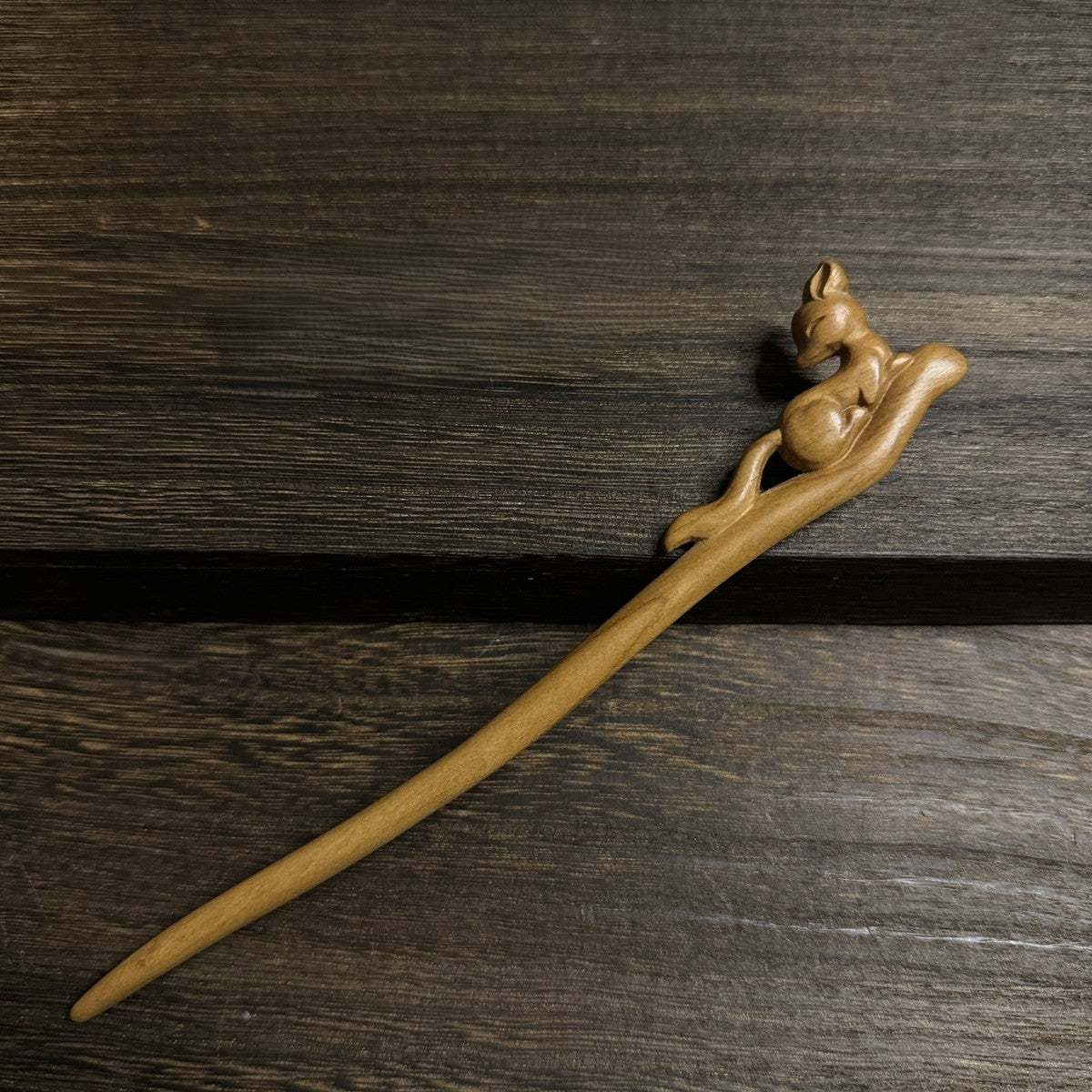 Natural Aged Peach Wood Hair Stick Set - Assorted Floral and Nature Designs Hairpins #老桃木簪合集