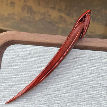 Natural Carved Wood Hair Stick | Sandalwood Hairpin for Styling & DIY Crafts