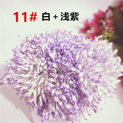 Dual-Color Pointed Tip Flower Stamens (15g) - Double Headed for DIY Flower Making