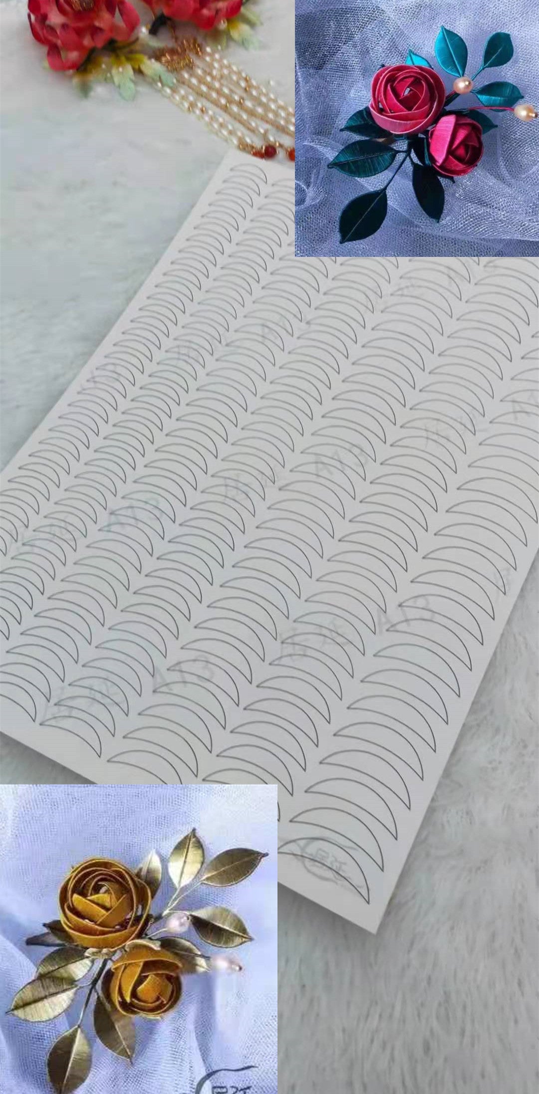 JY DIY Chanhua Paper Template for Traditional Hair Accessories - A Series