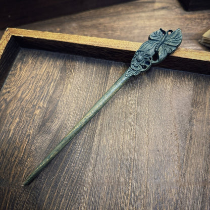 Natural Argentine Green Sandalwood Hair Stick Set - Heartwood of Green Sandalwood #绿檀发簪合集