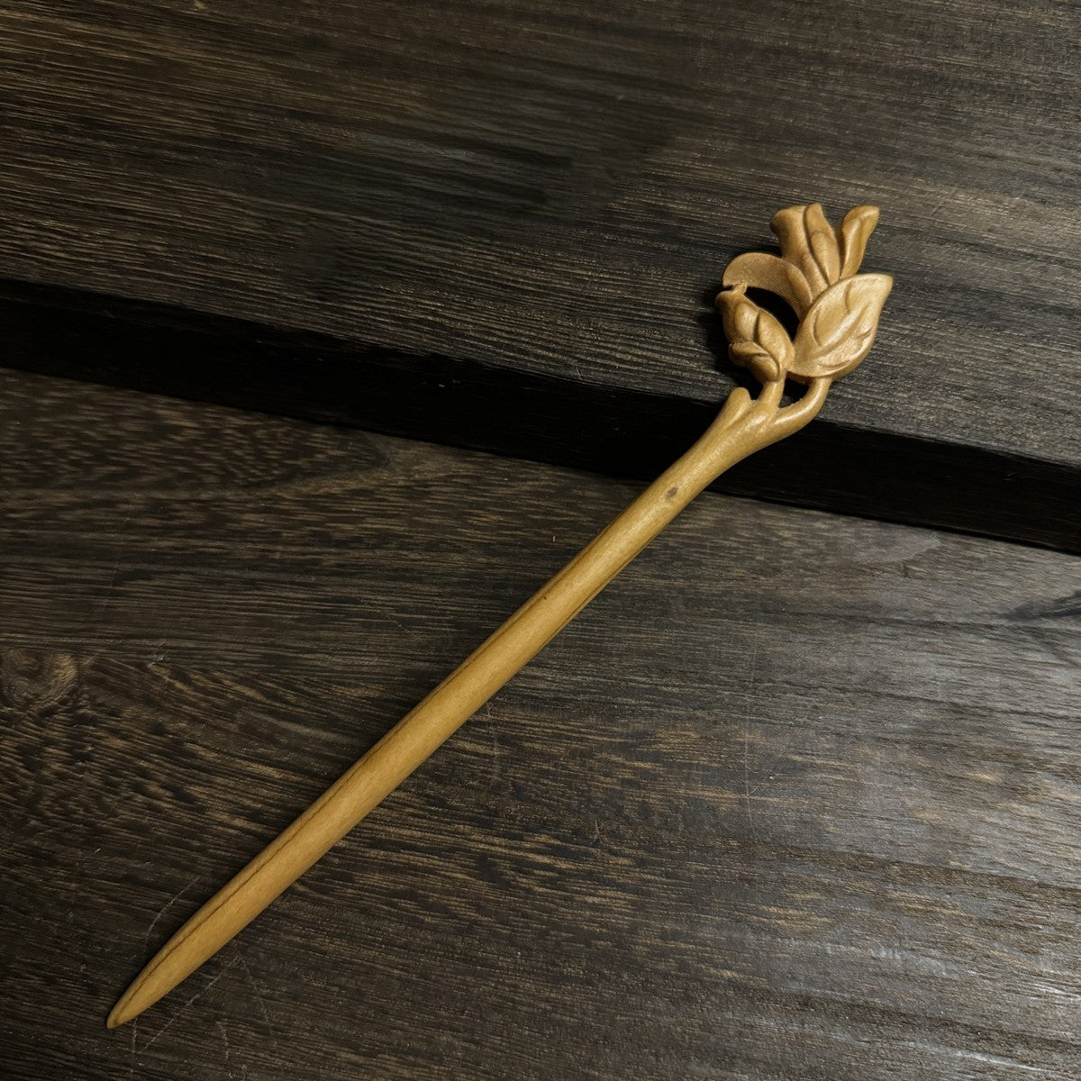 Natural Peach Wood Hair Stick Set - Assorted Floral and Nature Designs Hairpins #桃木发簪合集