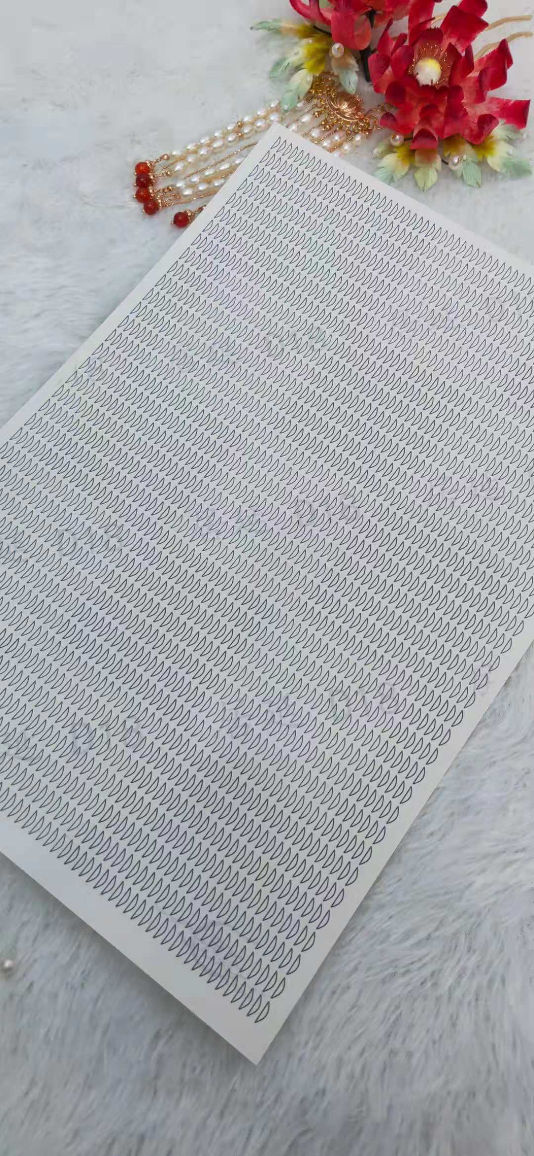 JY DIY Chanhua Paper Template for Traditional Hair Accessories - D Series