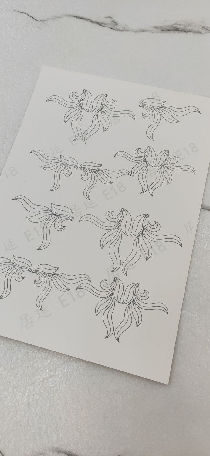 JY DIY Chanhua Paper Template for Traditional Hair Accessories - E Series