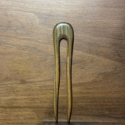 Natural Green Sandalwood U-Shaped Hair Sticks Set - 13-15cm Length #绿檀u钗合集