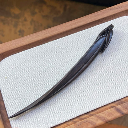 Natural Carved Wood Hair Stick | Sandalwood Hairpin for Styling & DIY Crafts