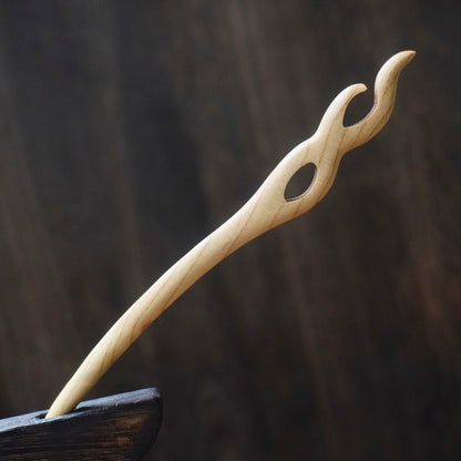 Natural Peach Wood Hair Stick Set - Assorted Abstract Designs 15cm Hairpins #15cm桃木发簪