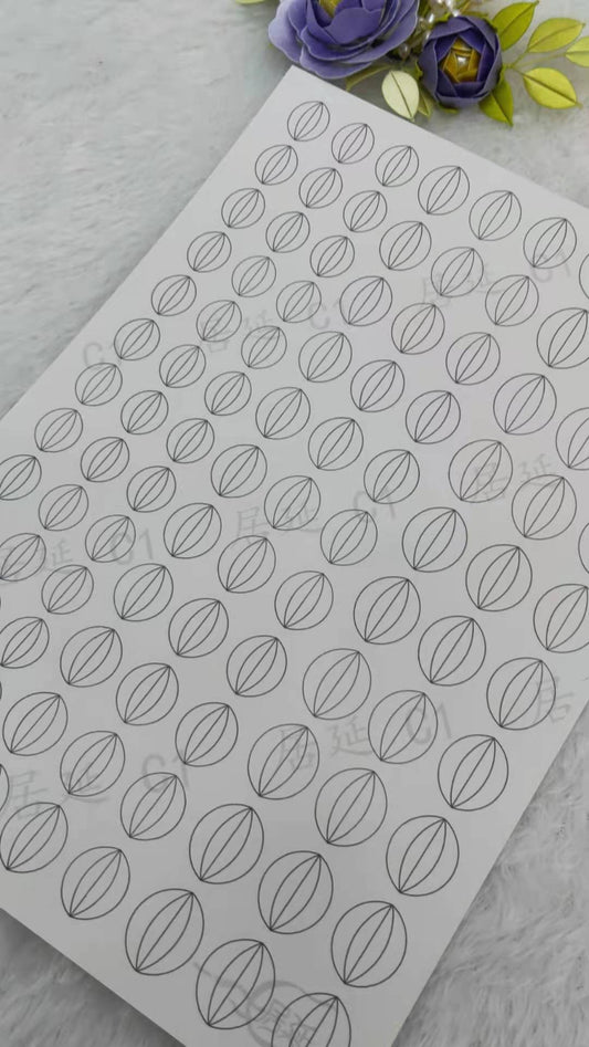 JY DIY Chanhua Paper Template for Traditional Hair Accessories - C Series