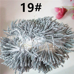 Long Tipped, Metallic-Coated Flower Stamens - Single Color Craft Supplies (10-12g Pack)