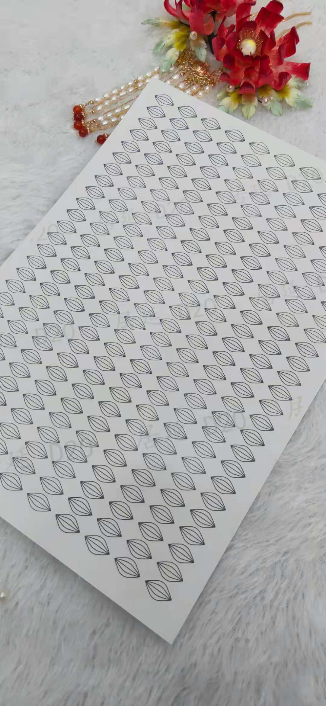 JY DIY Chanhua Paper Template for Traditional Hair Accessories - D Series