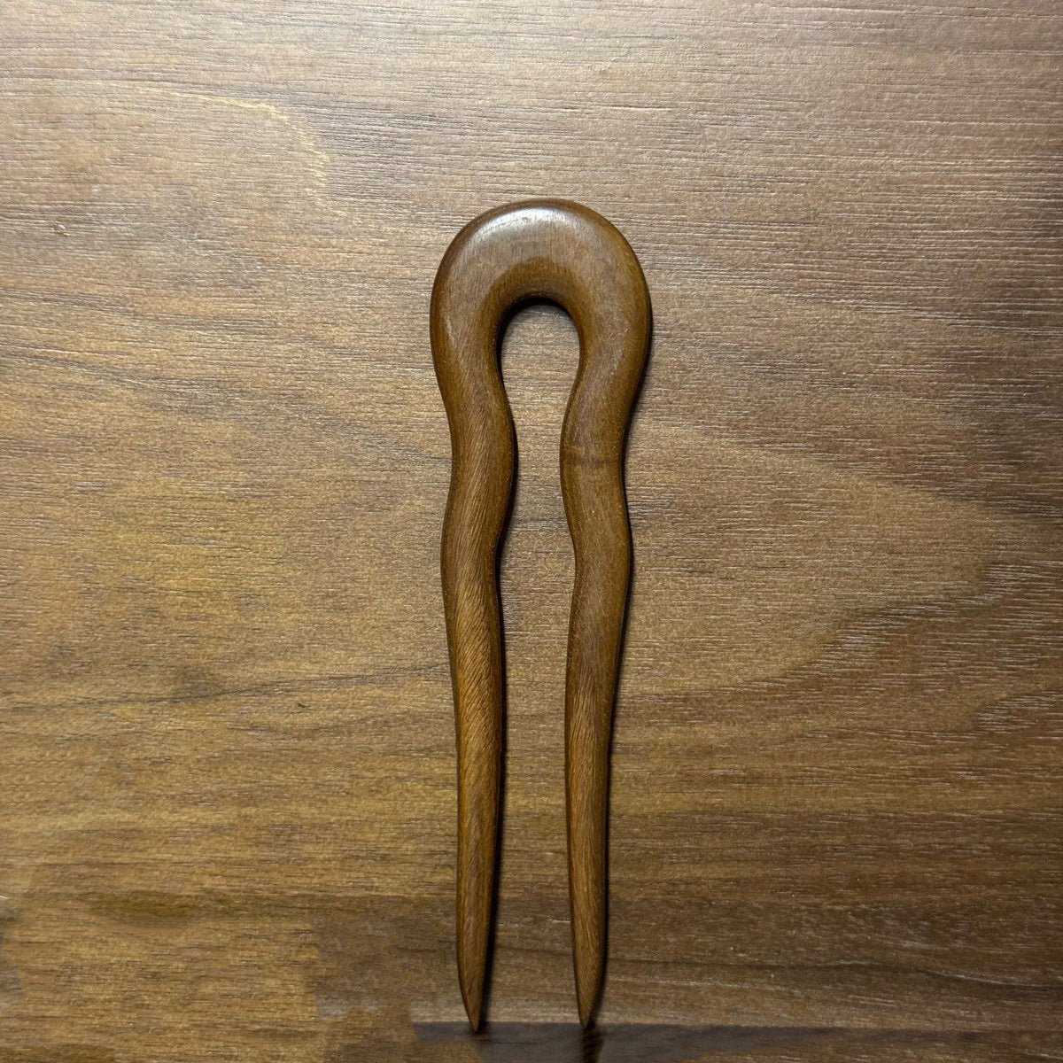 Natural Green Sandalwood U-Shaped Hair Sticks Set - 13-15cm Length #绿檀u钗合集