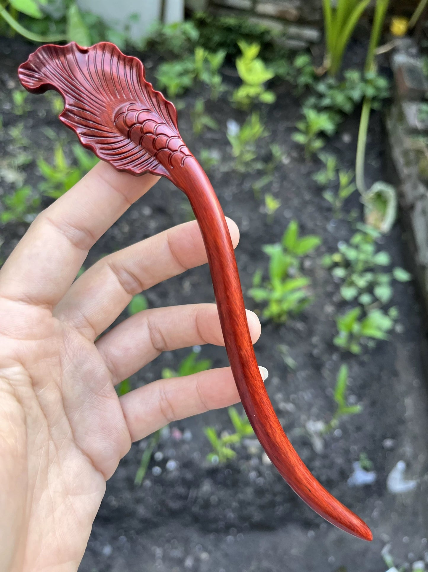 Natural Burmese Rosewood Hair Stick - Carved Wooden Hairpin Set for Women (小叶紫檀)