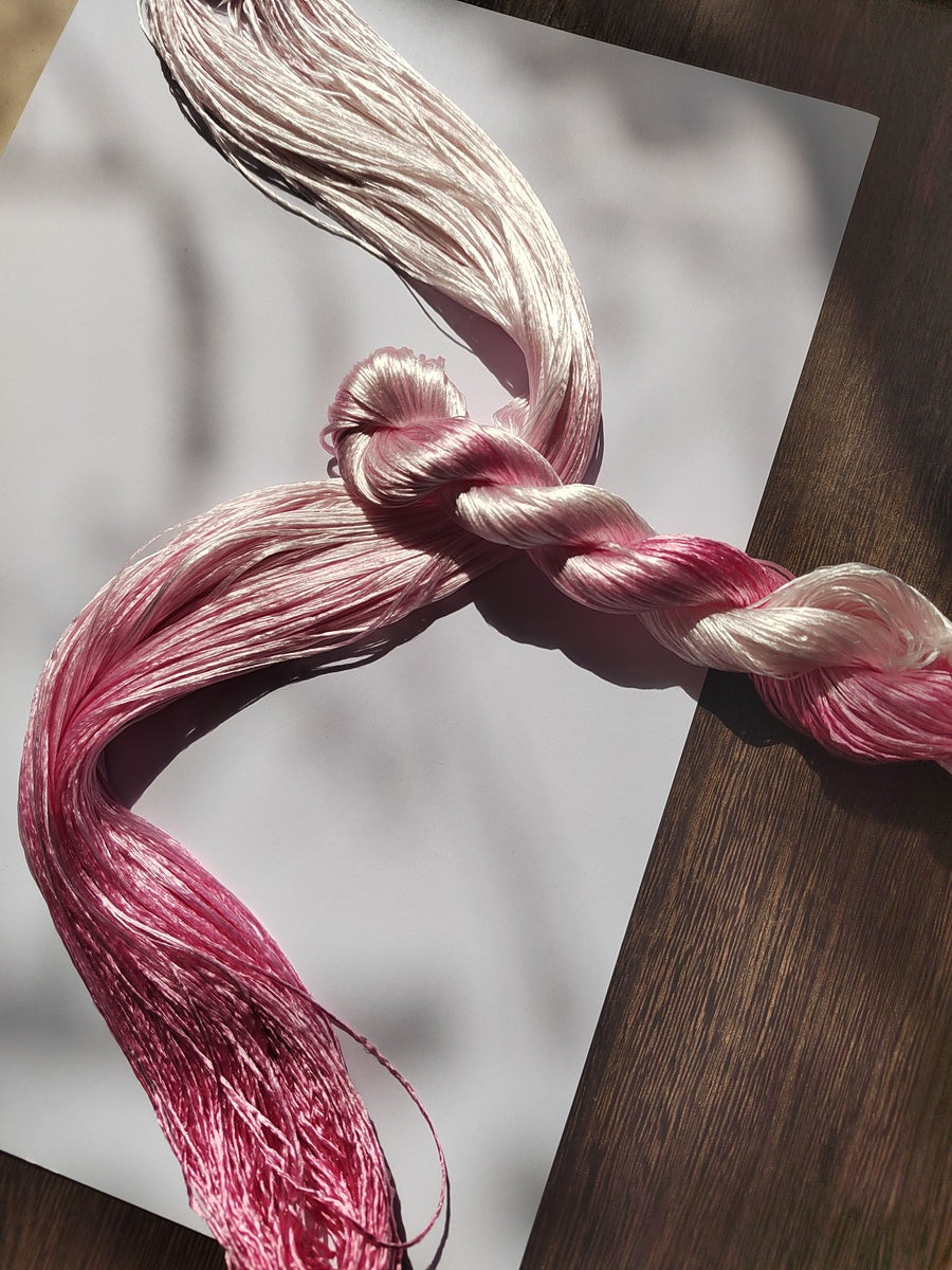 10g Gradient Suzhou Embroidery Thick Filament Slightly Twisted Mulberry Silk Thread(Gradient 渐变色)