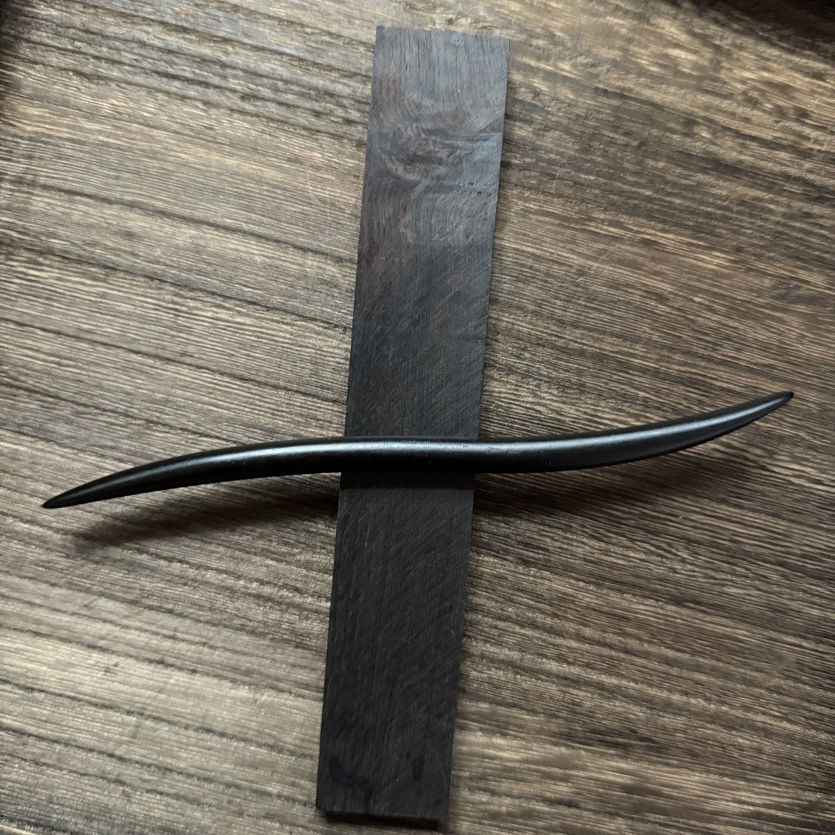 African Blackwood Hair Pin - 18cm Wooden Hair Stick for Updos & DIY Crafting