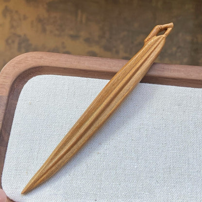 Natural Carved Wood Hair Stick | Sandalwood Hairpin for Styling & DIY Crafts