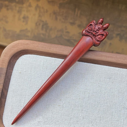 Natural Carved Wood Hair Stick | Sandalwood Hairpin for Styling & DIY Crafts