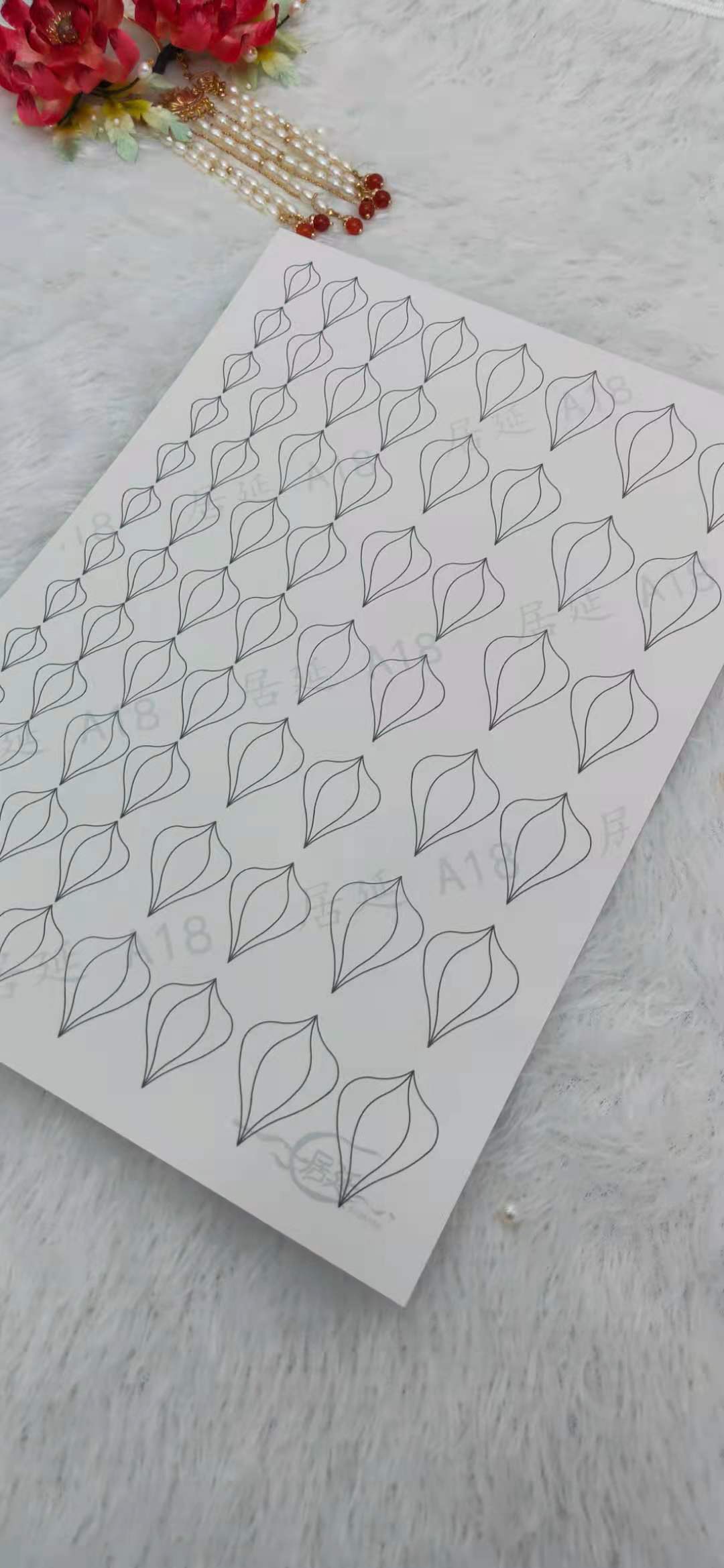 JY DIY Chanhua Paper Template for Traditional Hair Accessories - A Series