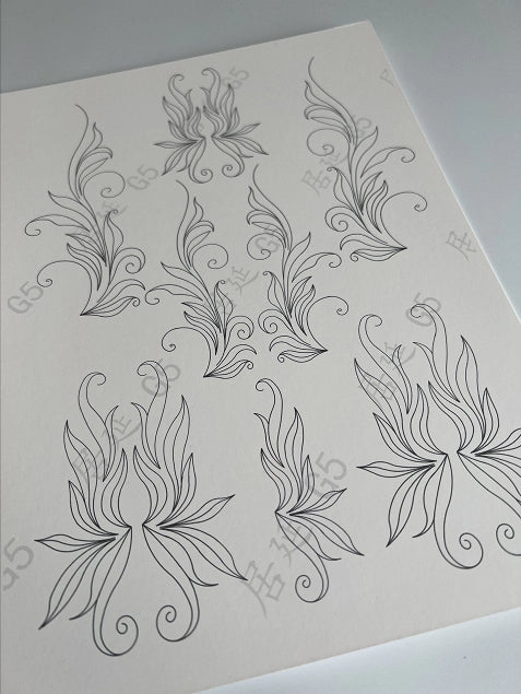 JY DIY Chanhua Paper Template for Traditional Hair Accessories - G Series