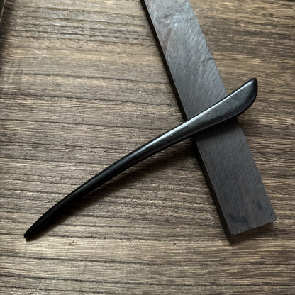 African Blackwood Hair Pin - 18cm Wooden Hair Stick for Updos & DIY Crafting