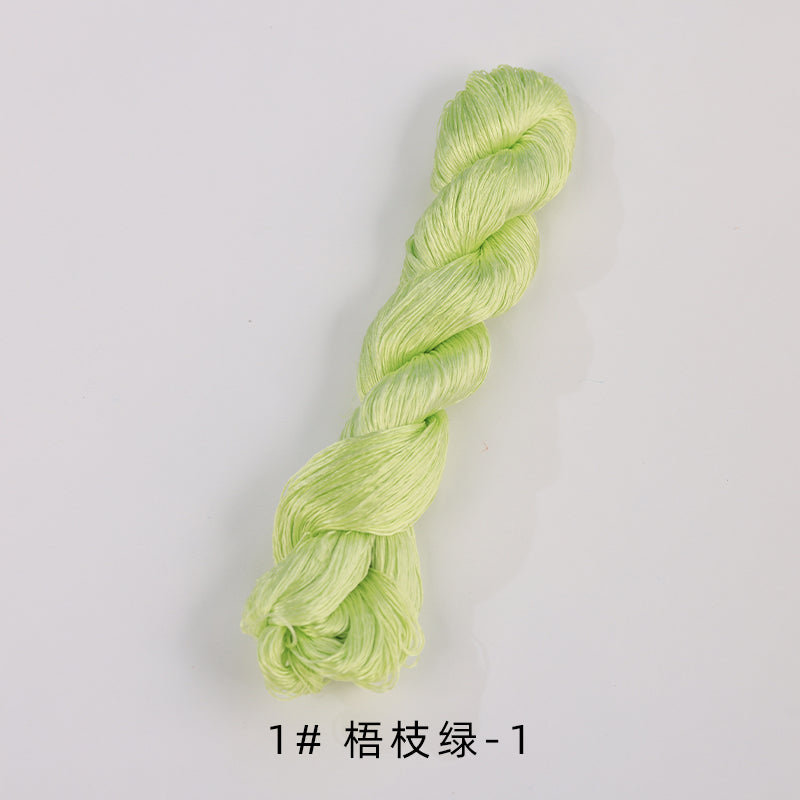 400m Suzhou Embroidery Untwisted Mulberry Silk Thread(Green01)