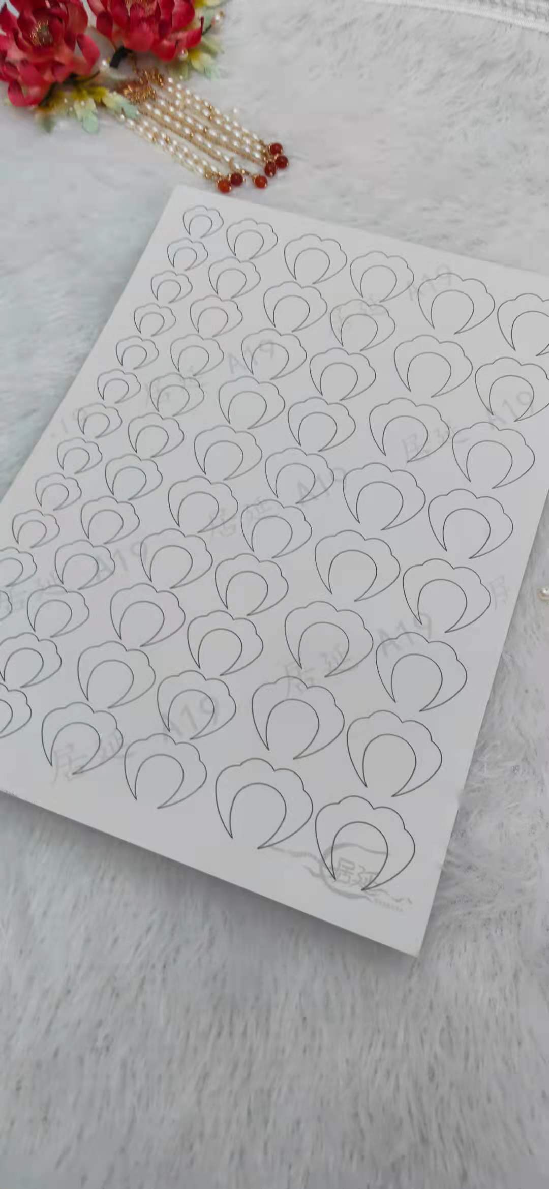 JY DIY Chanhua Paper Template for Traditional Hair Accessories - A Series