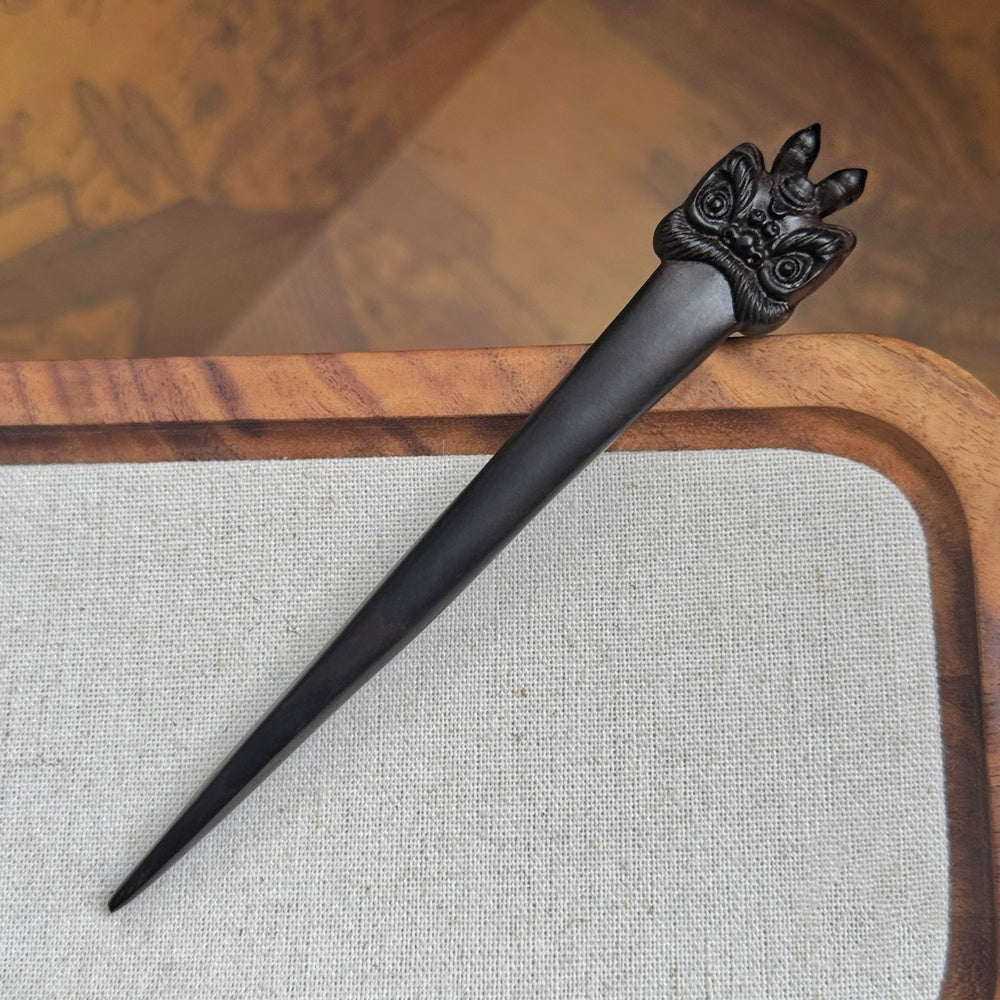 Natural Carved Wood Hair Stick | Sandalwood Hairpin for Styling & DIY Crafts