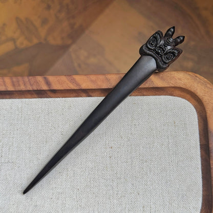 Natural Carved Wood Hair Stick | Sandalwood Hairpin for Styling & DIY Crafts