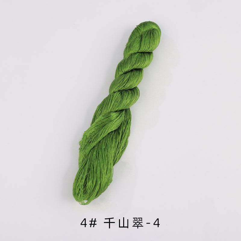 400m Suzhou Embroidery Untwisted Mulberry Silk Thread(Green01)