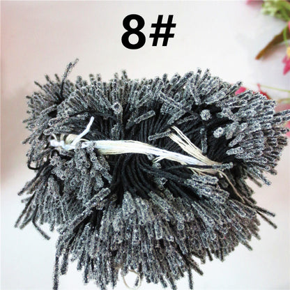 Long Tipped, Metallic-Coated Flower Stamens - Single Color Craft Supplies (10-12g Pack)