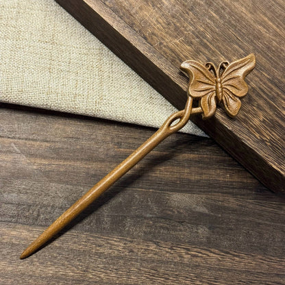Golden Phoebe Wood Hair Stick | Natural Wooden Hairpin for Buns, Updos & DIY Projects