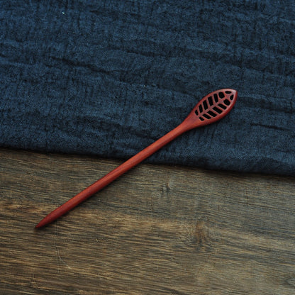 Natural Red Sandalwood Hair Stick Set - Assorted Designs 18cm Hairpins #红檀木发簪合集