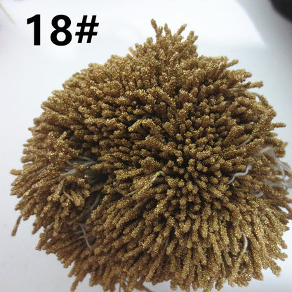 Long Tipped, Metallic-Coated Flower Stamens - Single Color Craft Supplies (10-12g Pack)