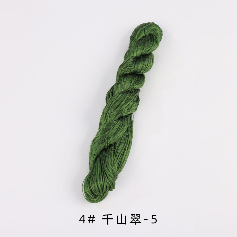 400m Suzhou Embroidery Untwisted Mulberry Silk Thread(Green01)