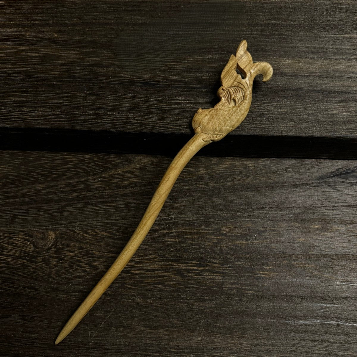 Natural Aged Peach Wood Hair Stick Set - Assorted Floral and Nature Designs Hairpins #老桃木簪合集