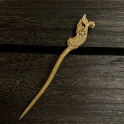 Natural Aged Peach Wood Hair Stick Set - Assorted Floral and Nature Designs Hairpins #老桃木簪合集