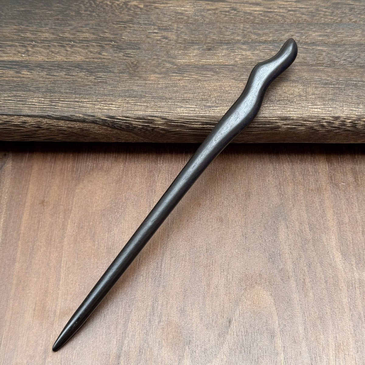 African Blackwood Hair Pin - 18cm Wooden Hair Stick for Updos & DIY Crafting