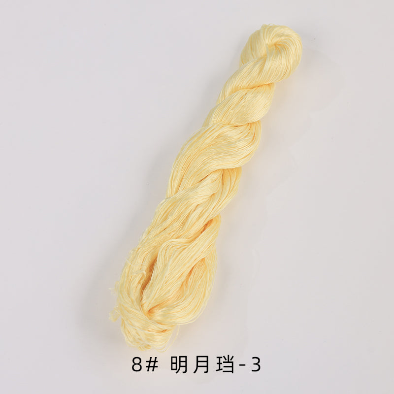 400m Suzhou Embroidery Untwisted Mulberry Silk Thread(Orange01)