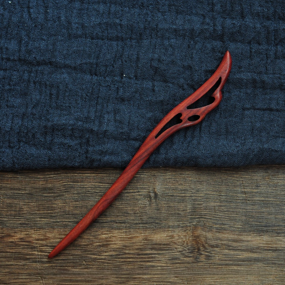 Natural Red Sandalwood Hair Stick Set - Assorted Designs 18cm Hairpins #红檀木发簪合集