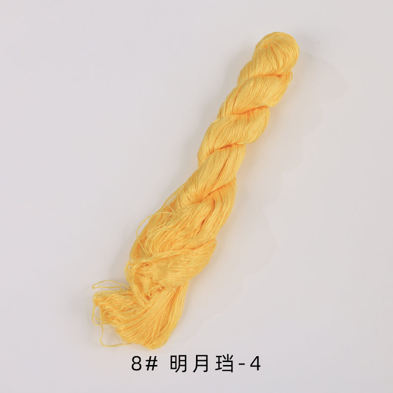 400m Suzhou Embroidery Untwisted Mulberry Silk Thread(Orange01)