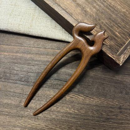 Golden Phoebe Wood Hair Stick | Natural Wooden Hairpin for Buns, Updos & DIY Projects