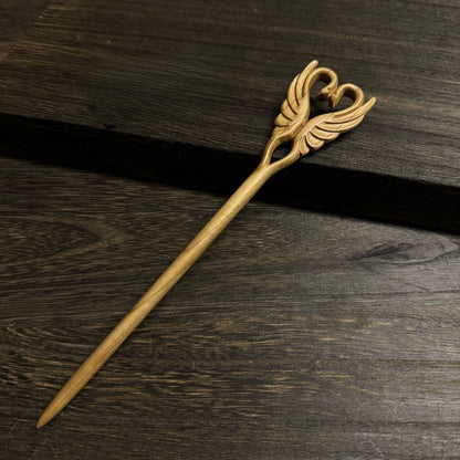 Natural Peach Wood Hair Stick Set - Assorted Floral and Nature Designs Hairpins #桃木发簪合集