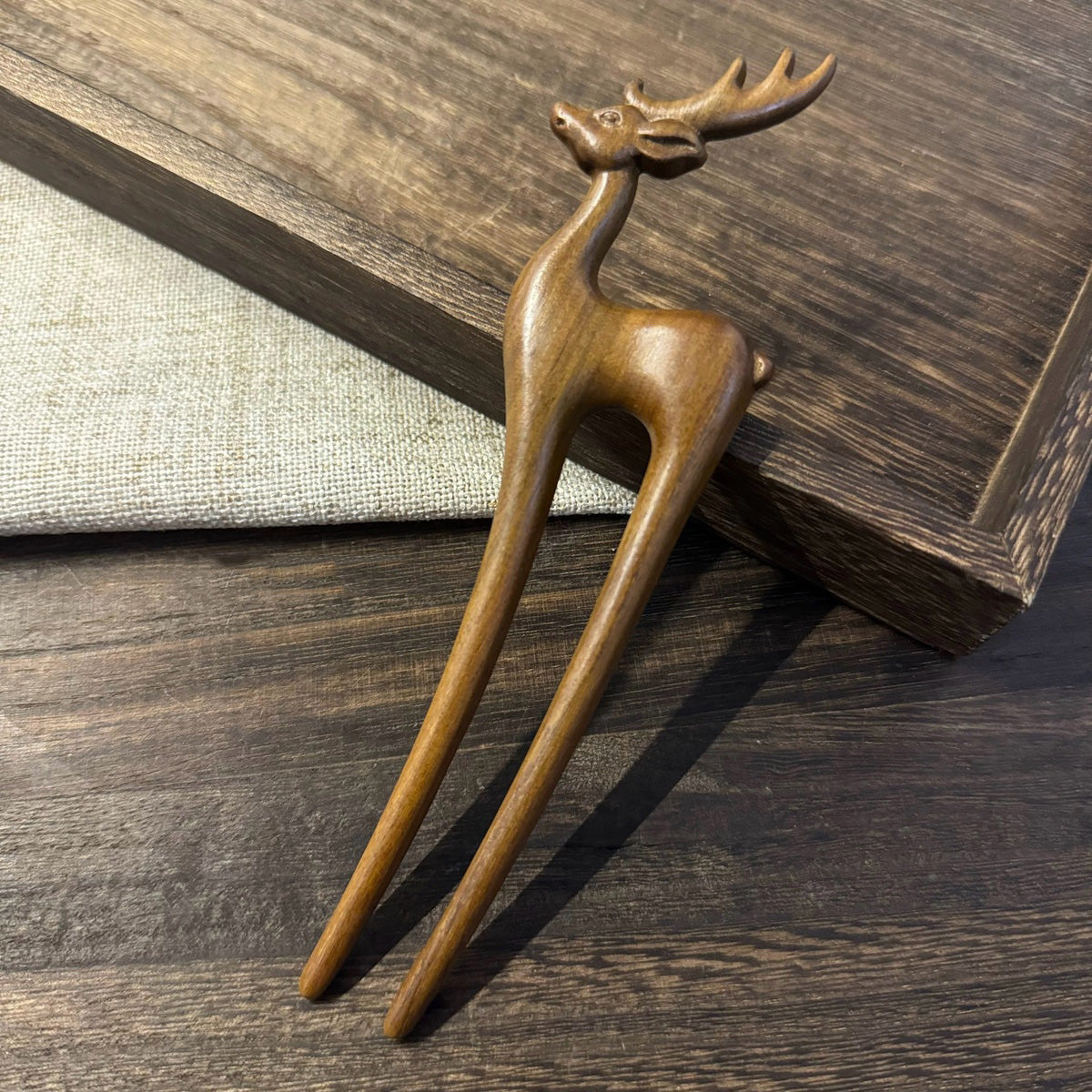 Golden Phoebe Wood Hair Stick | Natural Wooden Hairpin for Buns, Updos & DIY Projects