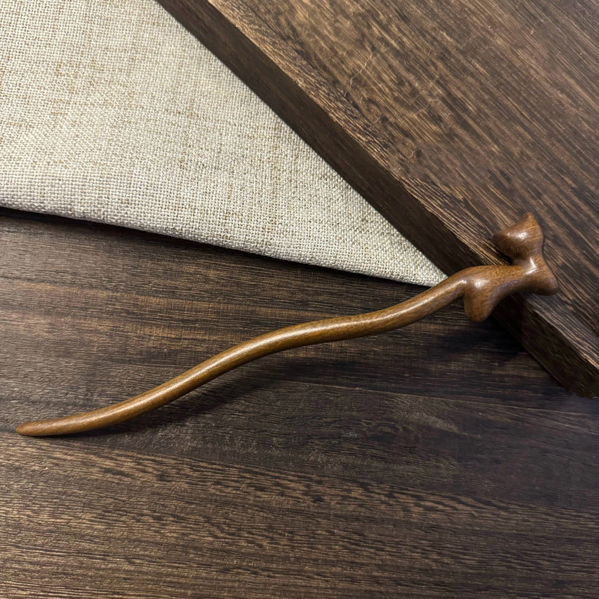 Golden Phoebe Wood Hair Stick | Natural Wooden Hairpin for Buns, Updos & DIY Projects