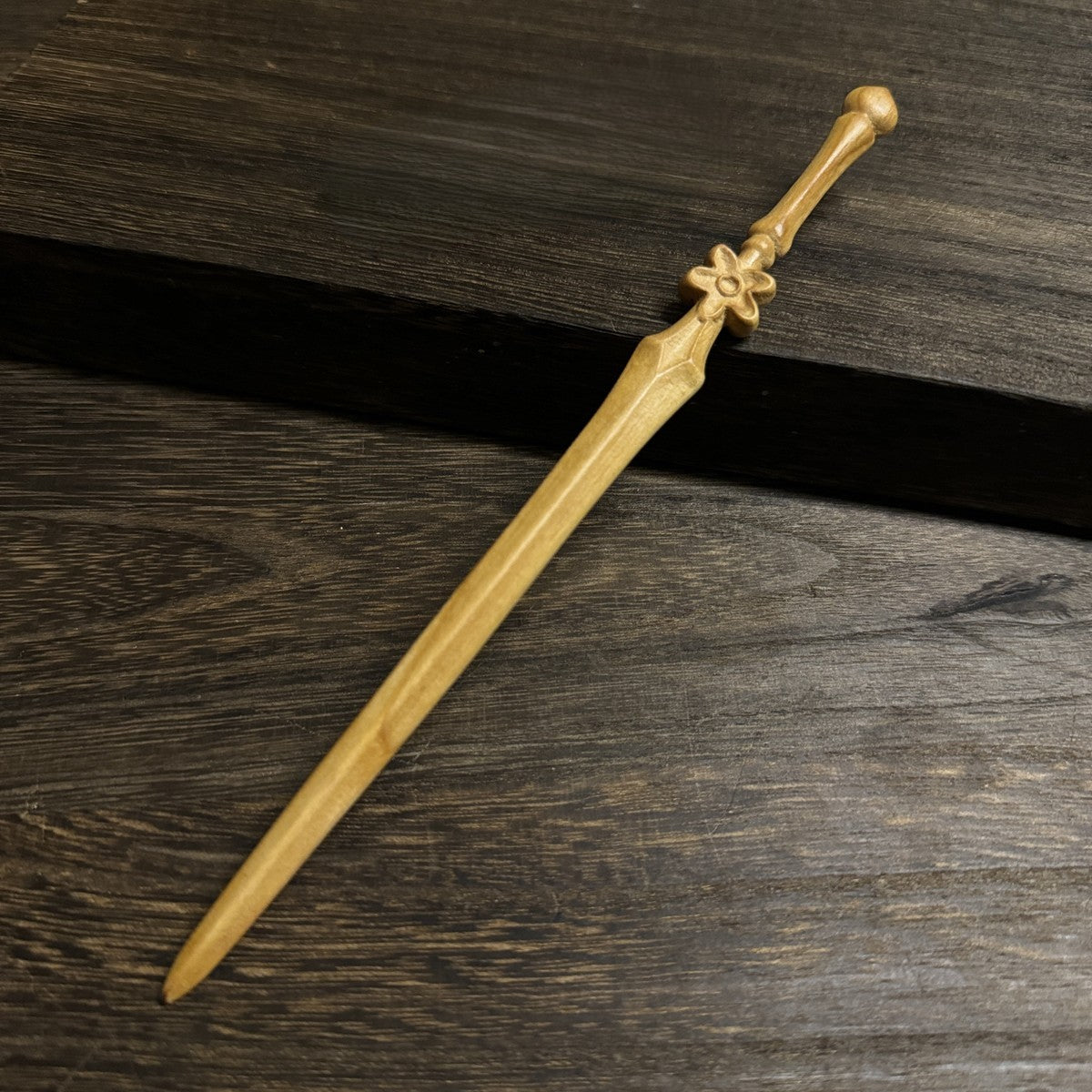 Natural Peach Wood Hair Stick Set - Assorted Floral and Nature Designs Hairpins #桃木发簪合集